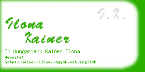 ilona kainer business card
